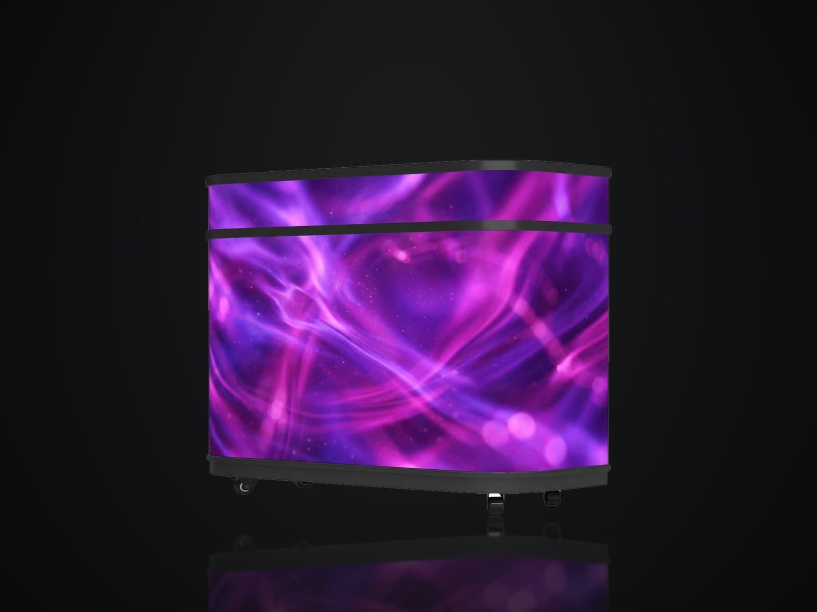 LED DJ booth with fine-pitch LED facade